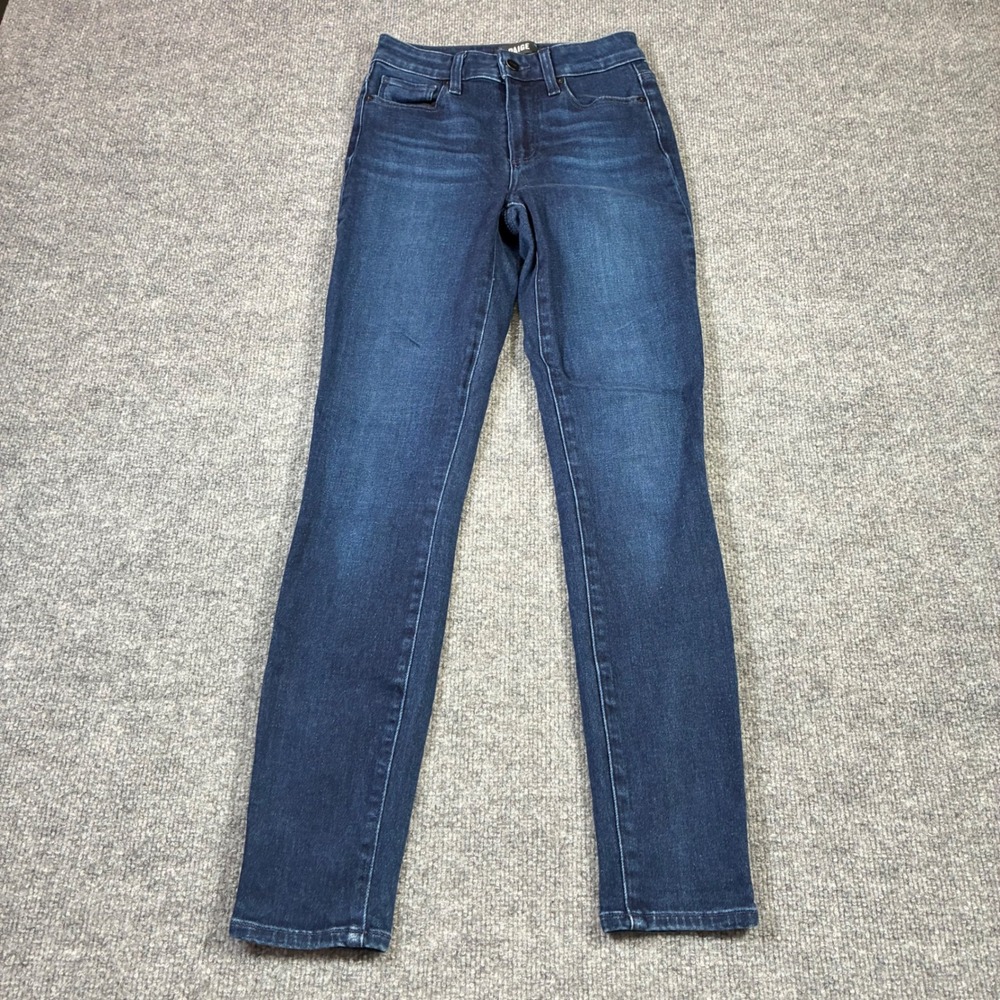 PAIGE Hoxton Ankle Jeans Womens 24 Dark Wash High Rise Skinny Stretch